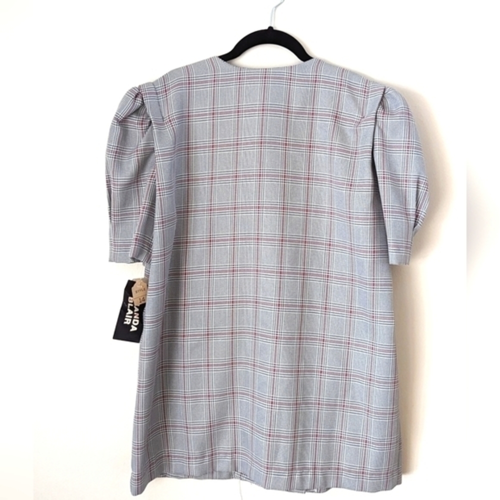 NWT, Vintage Tags, Amanda Blair Puff Sleeve Lined Collar Blouse, 14 - Picture 2 of 7